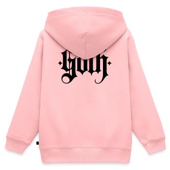 Goth Mommy - Cooles stoisches Design - Kinder Premium Organic Zip Hoodie - Rosa - Hinten - AI Model Kid Female (0cm)
