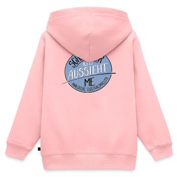 Schlimmer als es aussieht, ME - Kinder Premium Organic Zip Hoodie - Rosa - Hinten - AI Model Kid Female (0cm)