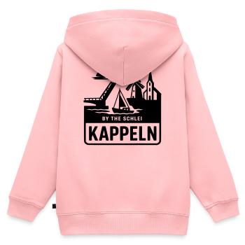 Kappeln Schlei SH Schleswig Holstein Silhouette - Kinder Premium Organic Zip Hoodie - Rosa - Hinten - AI Model Kid Female (0cm)
