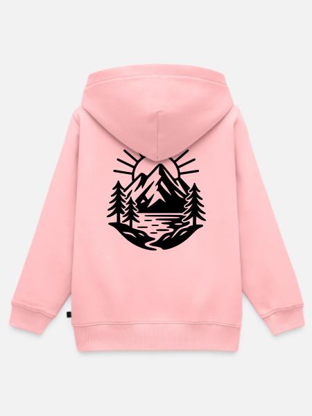 Natur - Kinder Premium Organic Zip Hoodie - Rosa