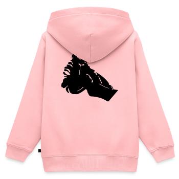 Slopestyle - Kinder Premium Organic Zip Hoodie - Rosa - Hinten - AI Model Kid Female (0cm)