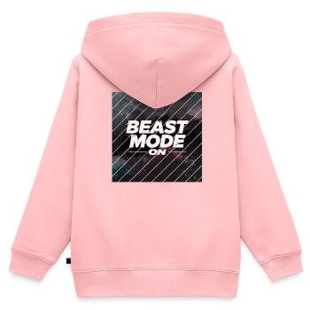 Beast Mod... On - Sweat Premium à capuche zippé enfant bio - rose - Dos - AI Model Kid Female (0cm)