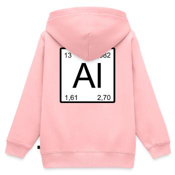AI Aluminum Periodic Table Style Design - Kids Premium Organic Zip-up Hoodie - rose - Back - AI Model Kid Female (0cm)