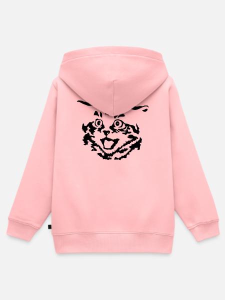 Kätzchen - Kinder Premium Organic Zip Hoodie - Rosa