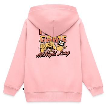 I Can Game All Night Long Retro Gamer Controller - Kinder Premium Organic Zip Hoodie - Rosa - Hinten - AI Model Kid Female (0cm)