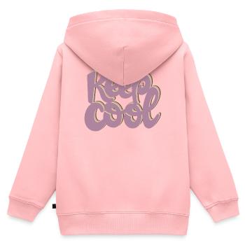RESTEZ AU FRAIS - Sweat Premium à capuche zippé enfant bio - rose - Dos - AI Model Kid Female (0cm)