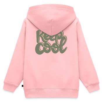 RESTEZ AU FRAIS - Sweat Premium à capuche zippé enfant bio - rose - Dos - AI Model Kid Female (0cm)