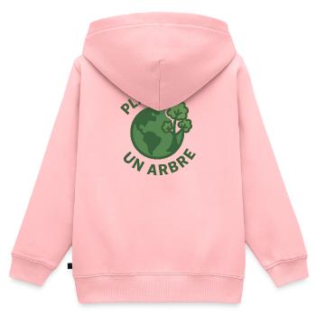 Planet A Tree Öko-Design - Kinder Premium Organic Zip Hoodie - Rosa - Hinten - AI Model Kid Female (0cm)
