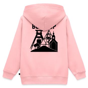 Point de repère de la région de Bottrop Ruhr - Sweat Premium à capuche zippé enfant bio - rose - Dos - AI Model Kid Female (0cm)