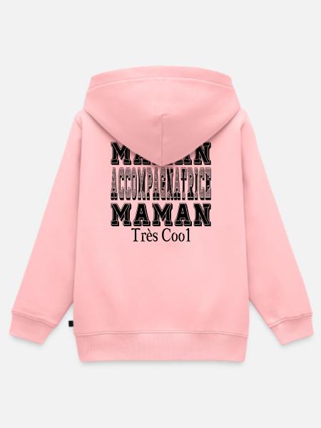Begleitende Mama Sehr coole Mama - Kinder Premium Organic Zip Hoodie - Rosa
