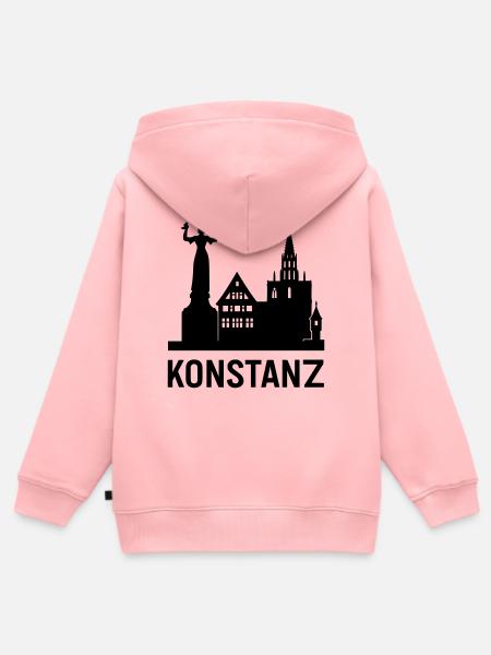 konstanz bodensee silhouette - Kinder Premium Organic Zip Hoodie - Rosa