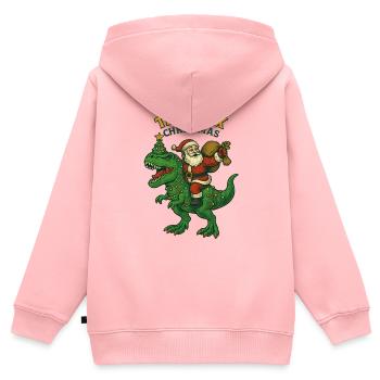 Noël - Tree Rex Christmas - Kids Premium Organic Zip-up Hoodie - rose - Back - AI Model Kid Female (0cm)