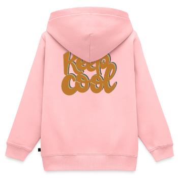RESTEZ AU FRAIS - Sweat Premium à capuche zippé enfant bio - rose - Dos - AI Model Kid Female (0cm)