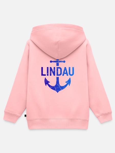 Anker Lindau Bodensee - Kinder Premium Organic Zip Hoodie - Rosa