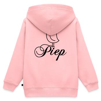 Sparrow Beep – Beeping Bird Cartoon Motif - Kids Premium Organic Zip-up Hoodie - rose - Back - AI Model Kid Female (0cm)