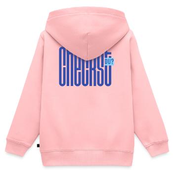 Checkst DU? Funny German Slang Shirt - Kinder Premium Organic Zip Hoodie - Rosa - Hinten - AI Model Kid Female (0cm)
