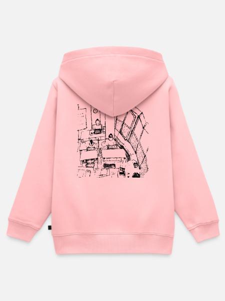 Klassenzimmer - Kinder Premium Organic Zip Hoodie - Rosa