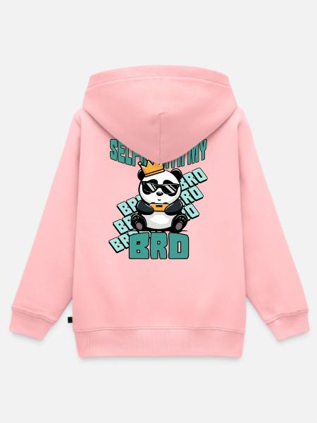 gaming selfie - Kinder Premium Organic Zip Hoodie - Rosa