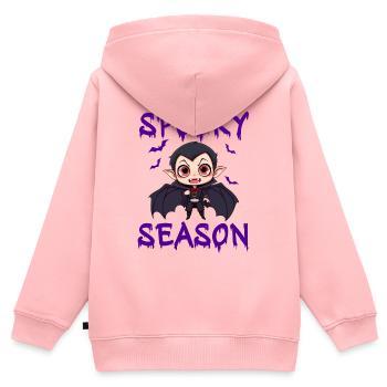 Vampire Halloween Dracula Bat - Kids Premium Organic Zip-up Hoodie - rose - Back - AI Model Kid Female (0cm)