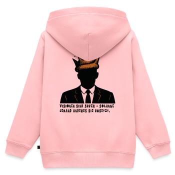 Les visions sont géniales ! - Sweat Premium à capuche zippé enfant bio - rose - Dos - AI Model Kid Female (0cm)