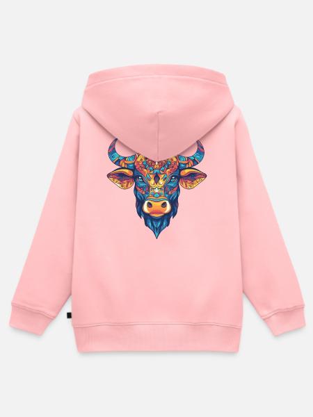 Bulle Bunt - Kinder Premium Organic Zip Hoodie - Rosa