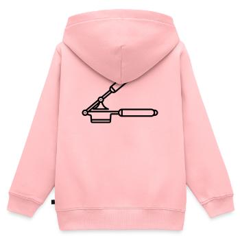  Knoblauch Presse oder Spätzle Presse - Kinder Premium Organic Zip Hoodie - Rosa - Hinten - AI Model Kid Female (0cm)