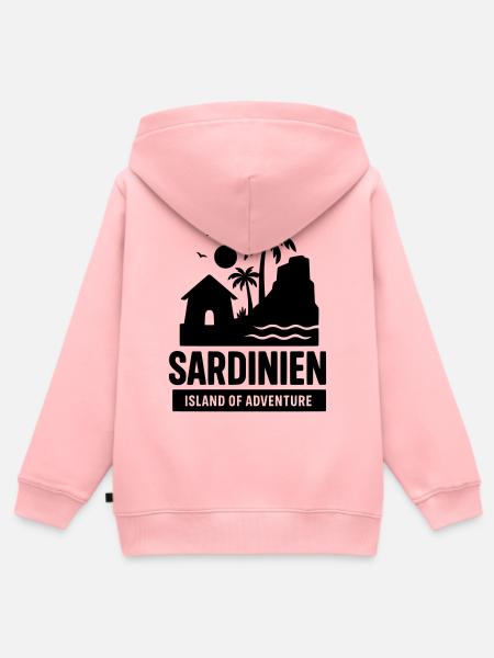 sardinien wahrzeichen - Kinder Premium Organic Zip Hoodie - Rosa
