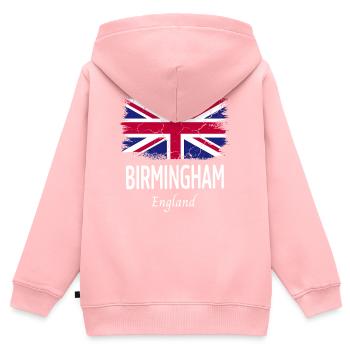 Birmingham - Sweat Premium à capuche zippé enfant bio - rose - Dos - AI Model Kid Female (0cm)
