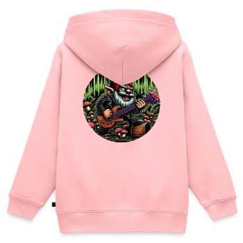 Felsen-Kobold - Kinder Premium Organic Zip Hoodie - Rosa - Hinten - AI Model Kid Female (0cm)