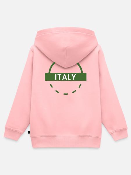 Italiengrünes Emblem - Kinder Premium Organic Zip Hoodie - Rosa