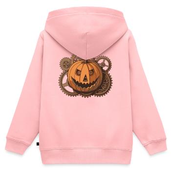 Pumpkin Steampunk Mechanisches Getriebe - Kinder Premium Organic Zip Hoodie - Rosa - Hinten - AI Model Kid Female (0cm)