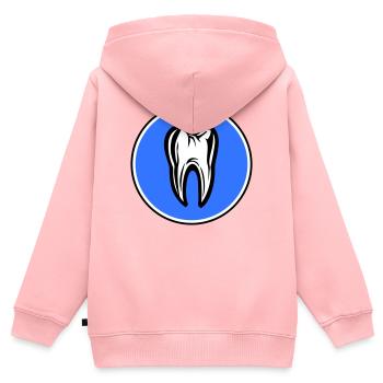 Zahn Dental Zahnarzt Symbol - Kinder Premium Organic Zip Hoodie - Rosa - Hinten - AI Model Kid Female (0cm)