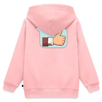 Thumbs up - Kids Premium Organic Zip-up Hoodie - rose - Back - AI Model Kid Female (0cm)