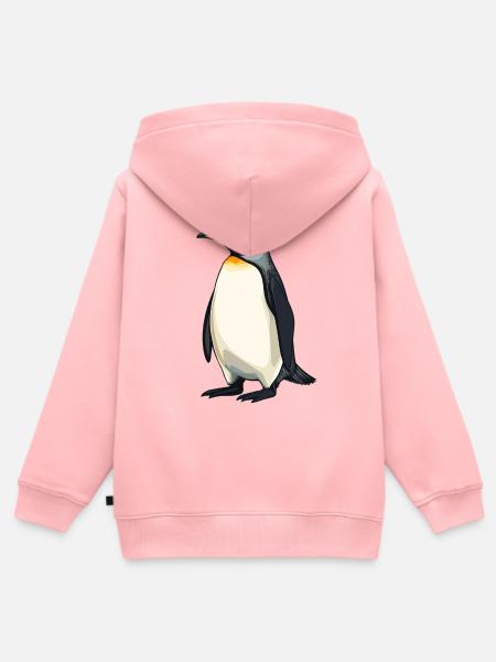 Pinguine Pinguin - Kinder Premium Organic Zip Hoodie - Rosa