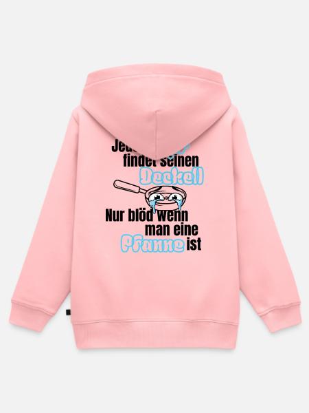 Topf sucht Deckel – Pfannen Spruch - Kinder Premium Organic Zip Hoodie - Rosa