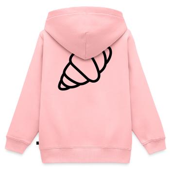 Halbmond - Kinder Premium Organic Zip Hoodie - Rosa - Hinten - AI Model Kid Female (0cm)