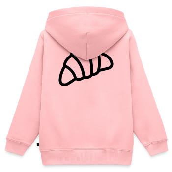 Halbmond - Kinder Premium Organic Zip Hoodie - Rosa - Hinten - AI Model Kid Female (0cm)