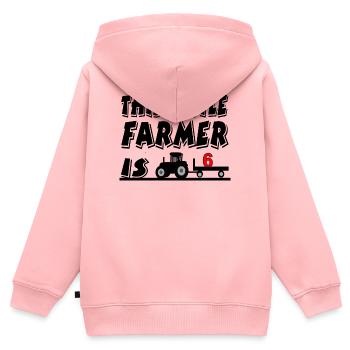 Bauer - Kinder Premium Organic Zip Hoodie - Rosa - Hinten - AI Model Kid Female (0cm)