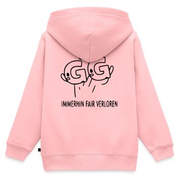 GG - Fair verloren | Lustiger Gamer Spruch - Kinder Premium Organic Zip Hoodie - Rosa - Hinten - AI Model Kid Female (0cm)