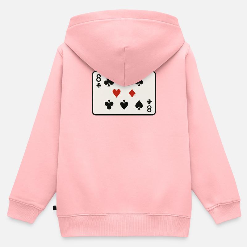 Le 8 - Sweat Premium à capuche zippé enfant bio - rose