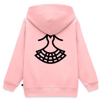 Flamenco - Kinder Premium Organic Zip Hoodie - Rosa - Hinten - AI Model Kid Female (0cm)