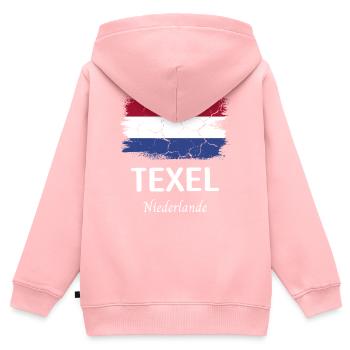 Texel - Kinder Premium Organic Zip Hoodie - Rosa - Hinten - AI Model Kid Female (0cm)