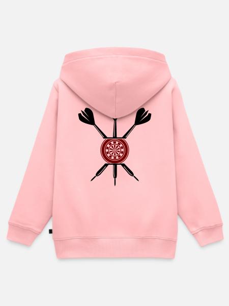 Dart Darts - Kinder Premium Organic Zip Hoodie - Rosa