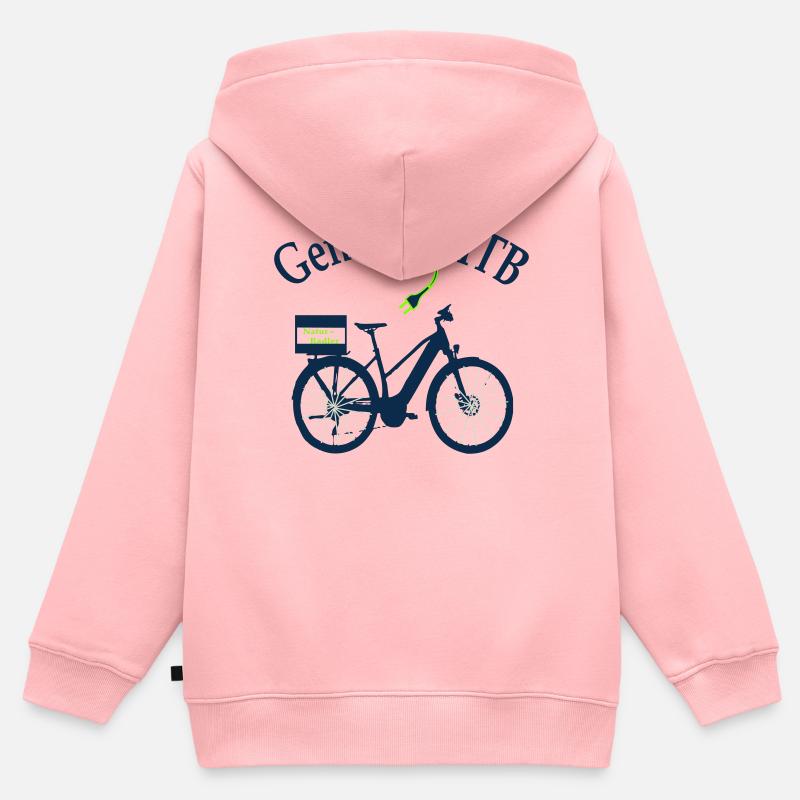 VTTAE Femme - Sweat Premium à capuche zippé enfant bio - rose