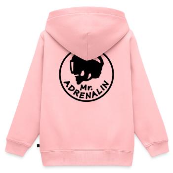 M. Adrenalin Hockey sur glace - Sweat Premium à capuche zippé enfant bio - rose - Dos - AI Model Kid Female (0cm)