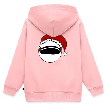 Weihnachtsmann   Helm  - Kinder Premium Organic Zip Hoodie - Rosa - Hinten - AI Model Kid Female (0cm)