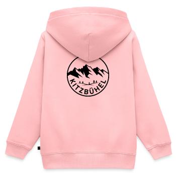 Kitzbühel - Souvenir Design - Kinder Premium Organic Zip Hoodie - Rosa - Hinten - AI Model Kid Female (0cm)