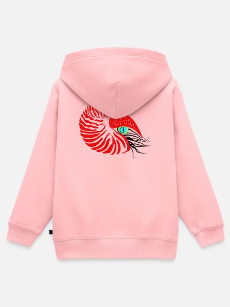 Perlboot, Ammonit, Kopffüßer, Nautilus - Kinder Premium Organic Zip Hoodie - Rosa