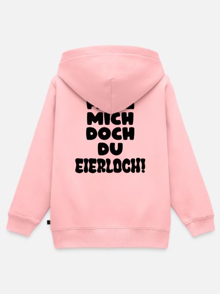 Fang mich doch du Eierloch - Kinder Premium Organic Zip Hoodie - Rosa