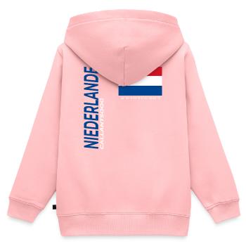 Callantsoog - Kinder Premium Organic Zip Hoodie - Rosa - Hinten - AI Model Kid Female (0cm)